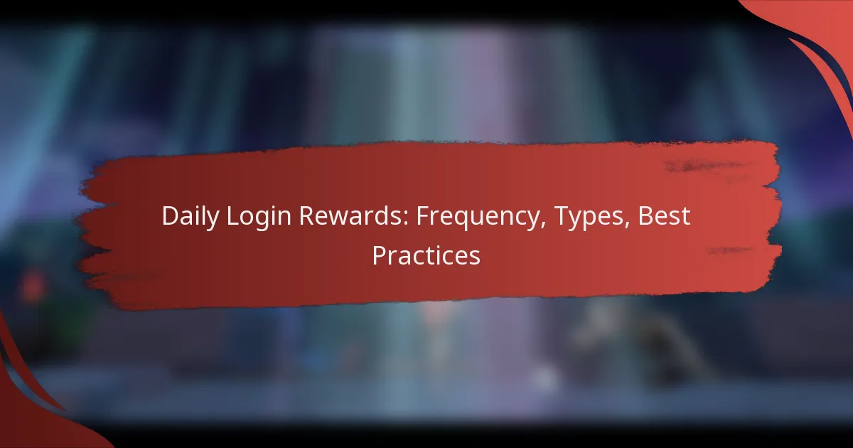 Daily Login Rewards: Frequency, Types, Best Practices