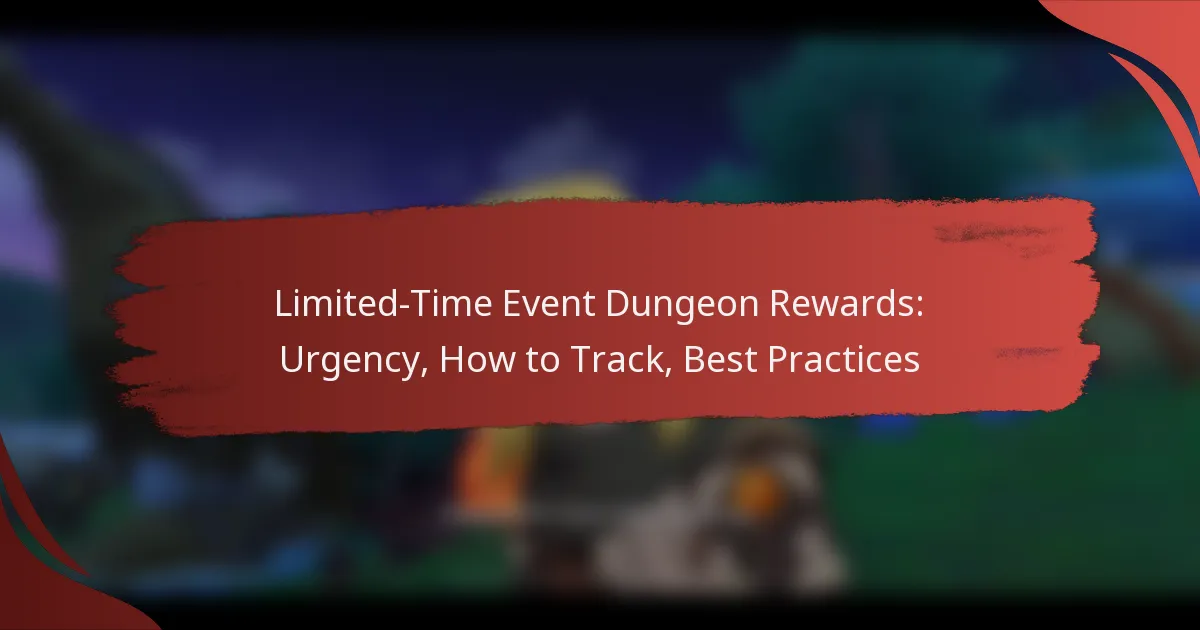 Limited-Time Event Dungeon Rewards: Urgency, How to Track, Best Practices